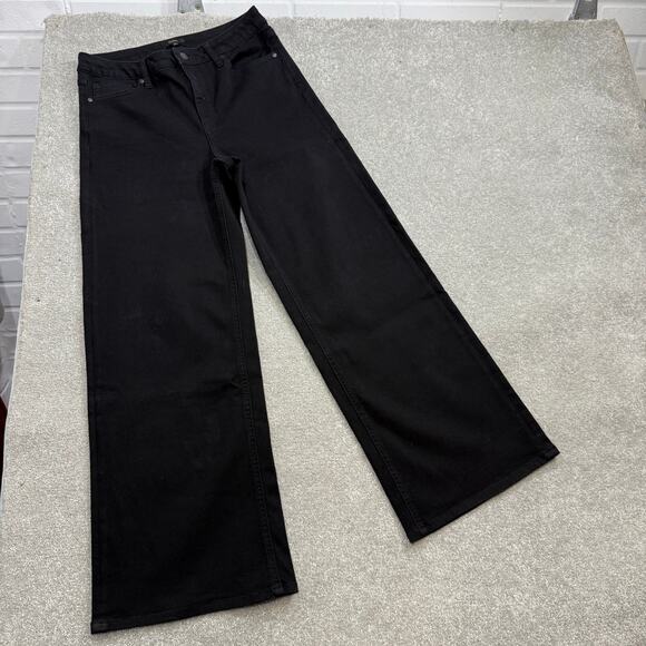 Quince NWOT Stretch High Rise Wide Leg Jeans Black Sz 29 30" - Picture 3 of 14